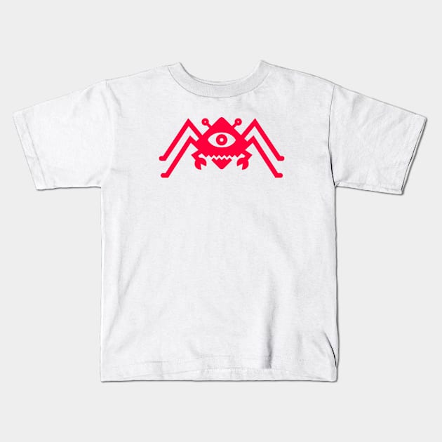 Diamond Spider Crab Red Kids T-Shirt by Bug Robot